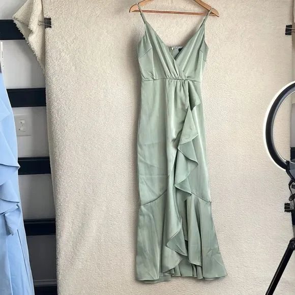 Lulu's Sage Green Maxi Dress - Picture 2 of 11